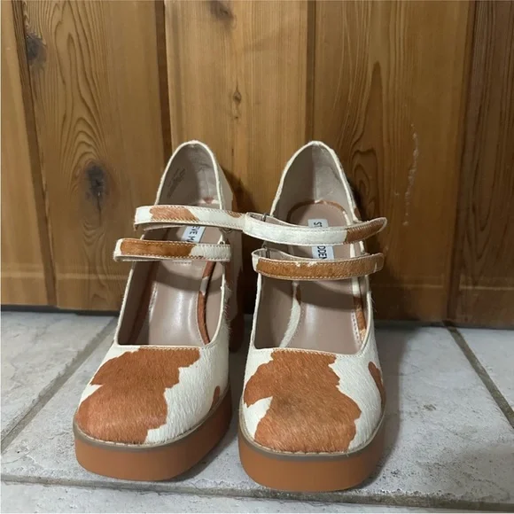 Steve Madden Cow Print Platforms - Picture 2 of 3